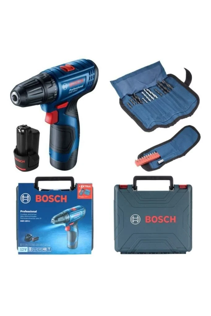 Bosch GSR 120-LI + 23 parça vidalama seti