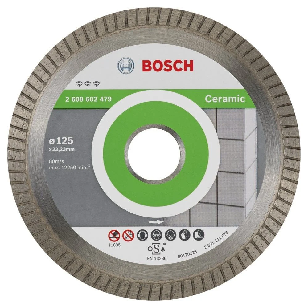 Bosch – Best Serisi Seramik İçin, Extra Temiz Kesim Turbo Segman Elmas Kesme Diski 125 mm