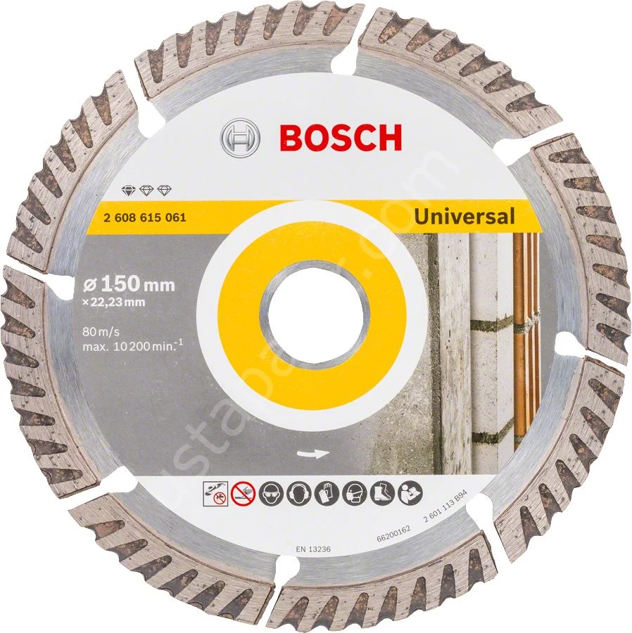 Bosch – Standard Seri Genel Yapı Malzemeleri İçin Elmas Kesme Diski 150 mm 2608615061