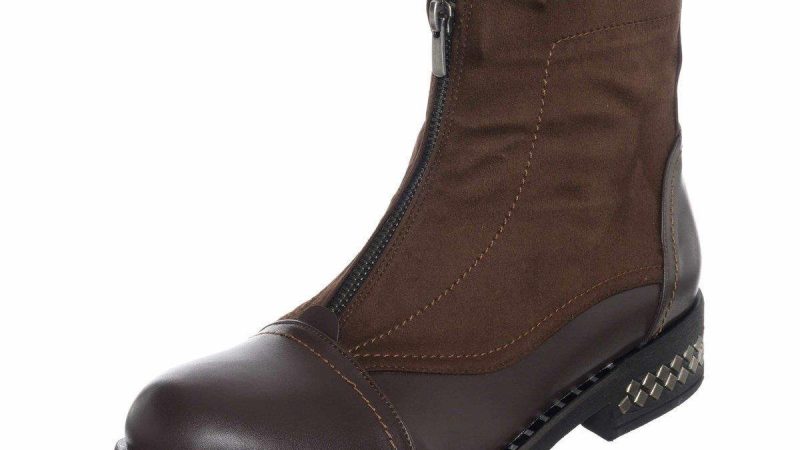 Büyük Numara Kadın Fermuarlı BOT K222-3 Kahverengi