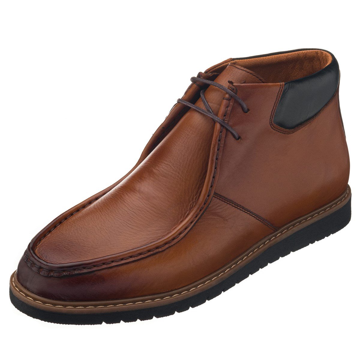 Büyük Beden Deri Erkek Bot – ZU0106 taba