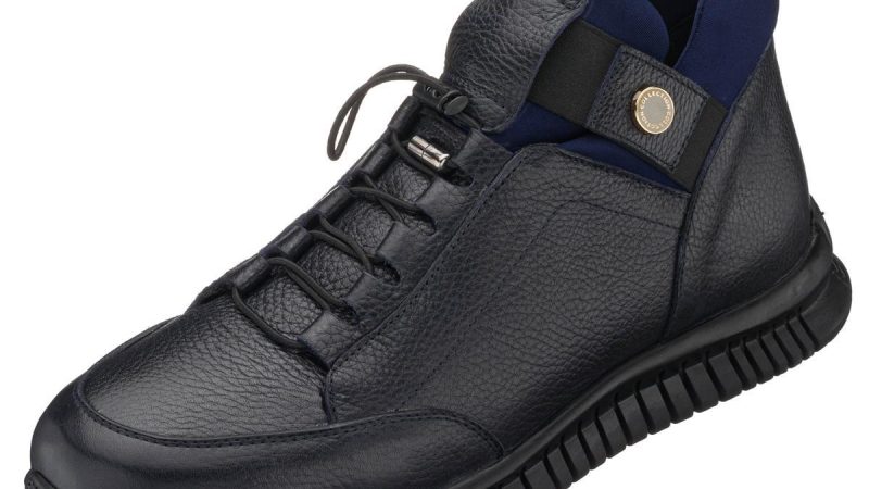 Büyük Beden Erkek Deri Bot – OGS611 Lacivert