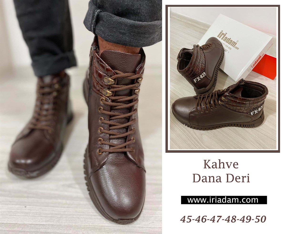 Büyük Numara Erkek Ayakkabı BRK4414 Kahverengi