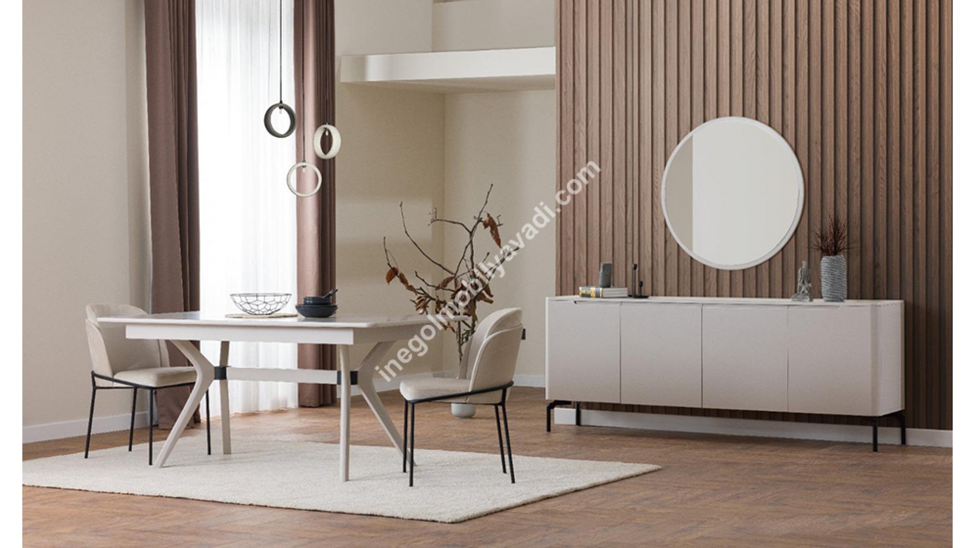 İnegöl Mobilya Dolunay Yemek Odası Takımı