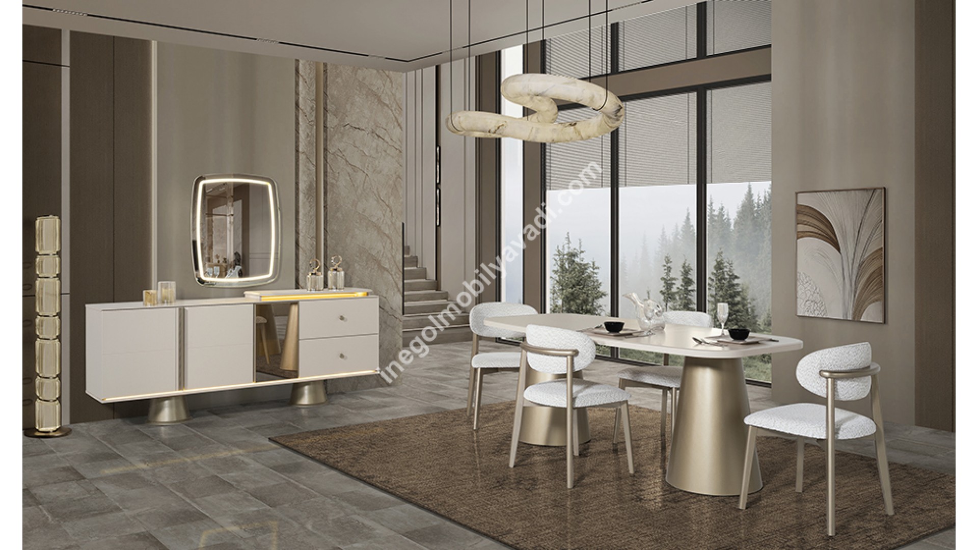 İnegöl Mobilya Dolce Yemek Odası Takımı