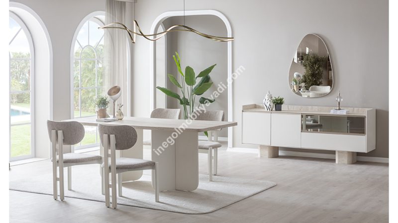 İnegöl Mobilya Flora Yemek Odası Takımı