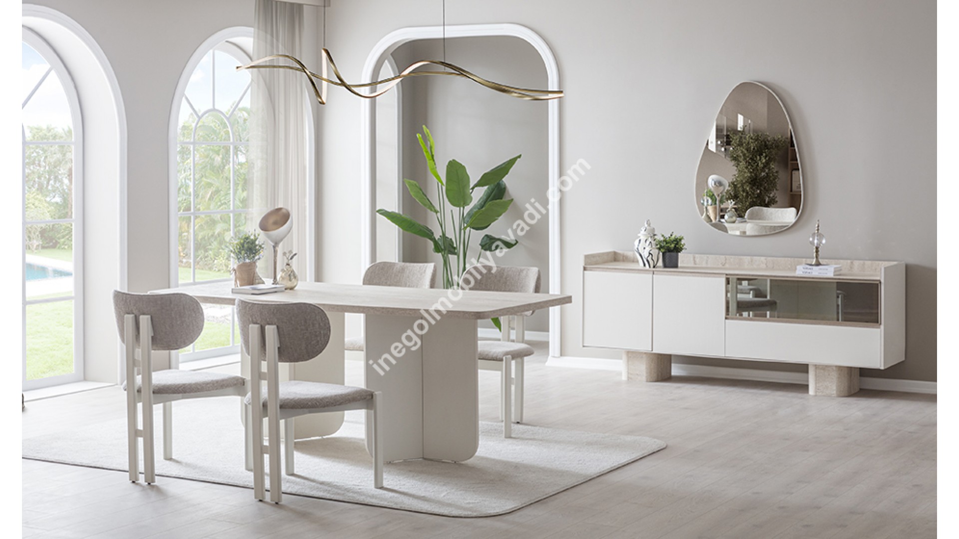 İnegöl Mobilya Flora Yemek Odası Takımı